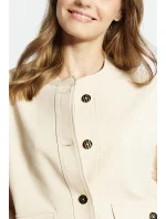 Dámska elegantná mikina s gombíkmi 1110-015 Béžová - Monnari