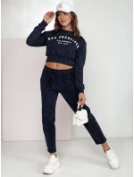 Dámske manšestrové nohavice VELVITO navy blue FashionStreet UY2288