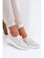 Skórzane Buty Sportowe Damskie Vinceza 41472 Białe