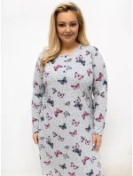 DU KN nočná košeľa FP 601.85 sivá DU KN nočná košeľa FP 601.85 sivá