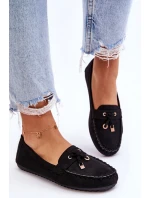 Klasyczne Zamszowe Mokasyny Czarne Good Time