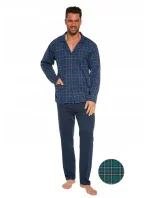 Pánske pyžamo 114/62 Tmavo zelené s tmavomodrou - Cornette Pánske pyžamo 114/62 Tmavo zelené s tmavomodrou - Cornette