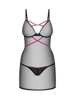 Dámska sexy košieľka Novenes Chemise black - Obsessive