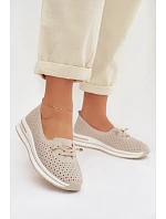 Dámske kožené poltopánky LR61-7044 beige - S.Barski Dámske kožené poltopánky LR61-7044 beige - S.Barski