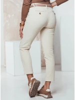 CORDFINE svetlo béžové dámske manšestrové nohavice mom fit FashionStreet UY2301