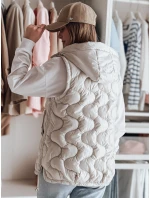Dámska prechodná prešívaná vesta VESOLITA svetlo šedá FashionStreet TY4882