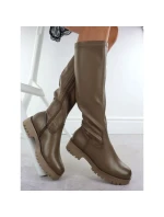 Dámske topánky na platforme khaki Potocki 25-12729 Dámske topánky na platforme khaki Potocki 25-12729