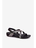 Dámske celokožené sandále Zazoo 40032 Black