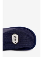 Pánské pantofle s nášivkou tmavě modré Presine