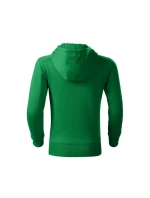 Trendy detská mikina na zips (trávovo zelená)