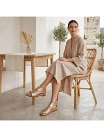 Dámske zlaté ažurové sandále Filippo DS7889 Dámske zlaté ažurové sandále Filippo DS7889
