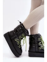 Śniegowce Damskie Na Grubej Podeszwie Wegańskie D.Franklin DFSH371007 Czarne