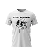 Dámske bavlnené tričko s potlačou - SHOW ME THE PINDICK - biele Dámske bavlnené tričko s potlačou - SHOW ME THE PINDICK - biele