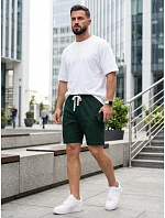 Pánske teplákové šortky, tmavozelené, FashionStreet SX2634 Pánske teplákové šortky, tmavozelené, FashionStreet SX2634