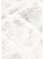 Krátka biela dámska bunda - kožuštek so stojačikom (BR9749-26) Krátka biela dámska bunda - kožuštek so stojačikom (BR9749-26)