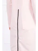 Mikina so zipsom na chrbte púdrovo ružová