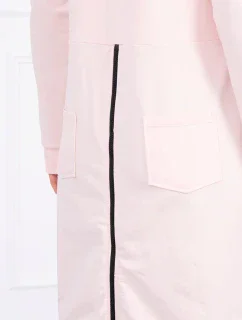 Mikina so zipsom na chrbte púdrovo ružová