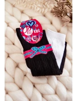 Młodzieżowe Wysokie Skarpetki Do Kolan 2-Pak Czarno-Białe