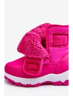 Śniegowce Ocieplane Na Rzep Dziecięce Różowe Big Star MM374121