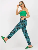 Nohavice D73771M61869M čiernozelené