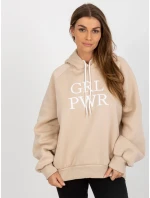 Dámska mikina EM BL 651 2.14X béžová - FPrice