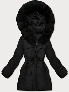 Dámska zimná bunda s kapucňou S'West black (B8550-1)