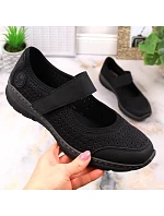 Pohodlné šnurovacie topánky Rieker W RKR575 black