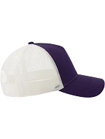 Atlantis Headwear Rapper Cotton-S 5-panelová truckerová čiapka 33.0260 fialová/biela Atlantis Headwear Rapper Cotton-S 5-panelová truckerová čiapka 33.0260 fialová/biela