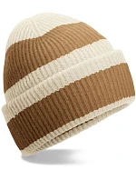 Beechfield B 391R Pletená čiapka „Color Block“ 53.391R vanilková/sušienková