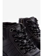 Buty Trekkingowe Trapery Ocieplane Dziecięce Czarne Big Star MM374203