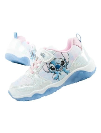 Leomil detská športová obuv tenisky Stitch ľahký suchý zips LED modrá