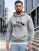 Pánska mikina s kapucňou a potlačou TOKYO, svetlosivá, FashionStreet NX5146BX Pánska mikina s kapucňou a potlačou TOKYO, svetlosivá, FashionStreet NX5146BX