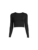 CASALL Crop Tričko s dlhým rukávom Black CASALL Crop Tričko s dlhým rukávom Black