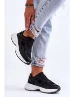 Modne Damskie Buty Sportowe Z Siateczką Czarne Venice