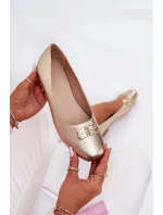 Eleganckie Baleriny Damskie Z Ozdobą Vinceza 62206 Złote