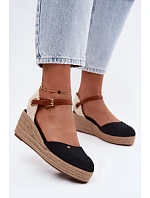 Dámske espadrilky na platforme Wrangler 20261087-25Y Black