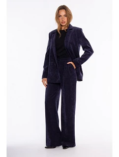 M932 Pleated corduroy trousers - blue