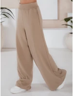 Dámsky set širokých nohavíc a mikiny MINALIA beige FashionStreet AY0918