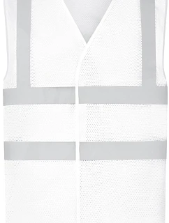Yoko HVW 120 Hi-Vis sieťovaná bezpečnostná vesta 79.W120 biela