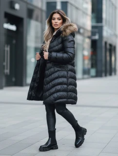 Dámska zimná bunda GLAMOUR FUSION black FashionStreet TY3890z
