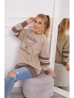 Zateplená mikina Malibu tmavo béžová+mocca