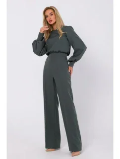 M754 Kombinéza s ozdobnými rukávmi - khaki farba