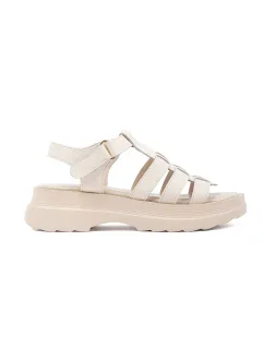 Pohodlné hnedé dámske sandále na platforme