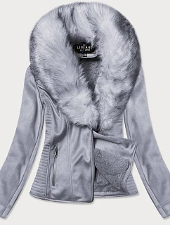 Dámske semišové ramonesky s kožušinou heather (6501big)