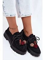 Dámske poltopánky s imitáciou semišových ozdôb Black Melonia Dámske poltopánky s imitáciou semišových ozdôb Black Melonia