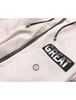 Svetlo béžový tenký asymetrický dámsky prehoz cez oblečenie (B8117-46) Svetlo béžový tenký asymetrický dámsky prehoz cez oblečenie (B8117-46)