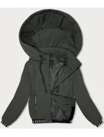 Prešívaná bunda v army farbe s ozdobnými sťahovacími lemami (16M9085-136) Prešívaná bunda v army farbe s ozdobnými sťahovacími lemami (16M9085-136)