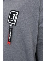 Oversize mikina s asymetrickými bokmi grafitová