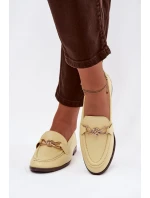 Dámské mokasíny s ozdobným detailem Žluté Rosynne