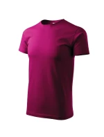 Základné tričko pánske fuchsiovo červené Základné tričko pánske fuchsiovo červené